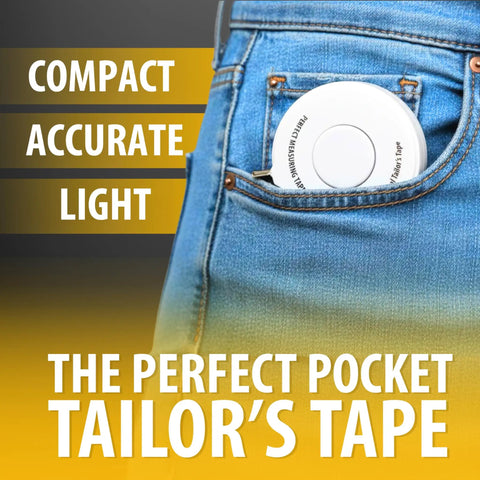 Retractable Tailor Tape Measure For Fabric And Sewing, 80 Inch And 2 Meter, in pocket, Compact Accurate Light