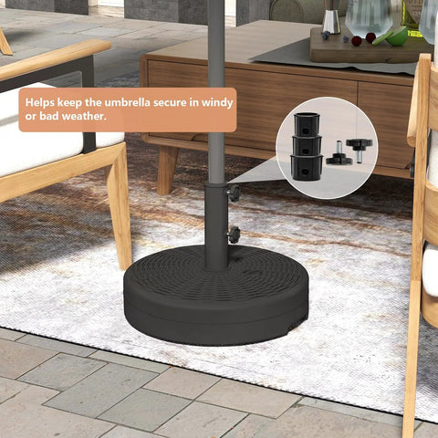 Heavy Duty Patio Umbrella Base Holder Tube Replacement Kit Durable All Weather Outdoor Table Umbrella Pole Mount Bracket For Garden Backyard Balcony Poolside Compatible With Concrete Wood Metal Bases