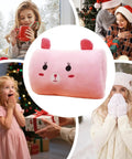 Super Cute Plush Bunny Shape Hand Warmer Muff Pillow That Locks In Heat For Winter Chill Days Without Electricity.
