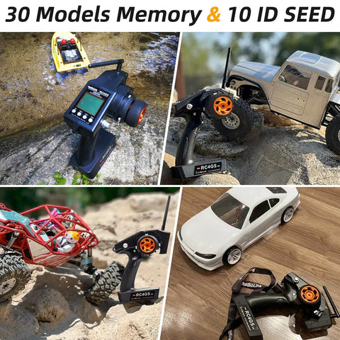 5 Channel 2.4GHz RC Transmitter And Receiver Combo With Gyro Stabilization for crawlers and drift cars in outdoor settings