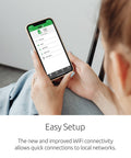 Person using iOS app on phone for WiFi Sump Pump Smart Outlet 2 Point 0 With 24 7 Remote Monitoring And Alerts Basement Flood Monitoring On Your Phone iOS And Android App Stay Informed From Anywhere