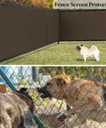 Privacy Fence Screen 6 Foot By 50 Foot Heavy Duty 170GSM HDPE Mesh Delivers 95 Percent Backyard Privacy installed on chain link fence