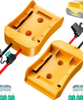 2-Pack 20V Battery Adapter For Power Wheels Upgrade Kit with wire connectors, fuses, and 12AWG wire shown with accessories