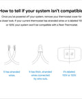 Infographic showing wire compatibility check for Nest Thermostat Smart WiFi Programmable Thermostat For Home Energy Savings.