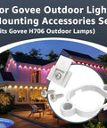 90 Pack Light Clips And 90 Self Adhesive Tape Screw Clips Mounting Kit For Govee Outdoor Lights H706A H706B H706C