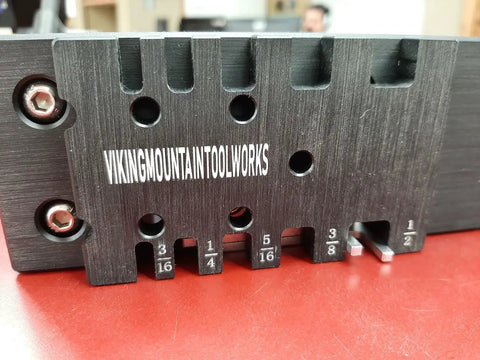 Beast 27 Position Precision Miter Gauge with VikingMountainToolworks brand, 0-60° positions, snug fit for 3/4 by 3/8 inch slot.