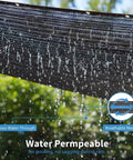 Water dripping through 90 Percent Shade Cloth For Pergola And Patio, 4 By 30 Feet Shade Cover With Grommets, black sun screen tarp