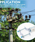 Two Pack Heavy Duty Wire Holder With Adjustable Porcelain Head And Steel Clamp For Pipe Or Pole, Fits One And A Quarter Inch To Three Inch, Insulated Cable Management Kit application photo