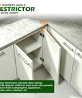 86 Degree Angle Restrictor Clips For Cabinets Wall Guard To Prevent Collisions Perfect For Face Frame Kitchen Cabinet Hinges Door Restraint System 30 Pack Hinges Not Included Easy Install, 86° cabinet door limit