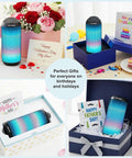 20W Portable Bluetooth Speaker With Crankin Loud Stereo Sound, 8 LED Light Modes displayed as gift in boxes for birthdays and holidays