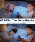 Couple using Bluetooth Sleep Mask With White Noise And Wireless Sleep Headphones For Travel Naps Night Shifts And Office Hustle.