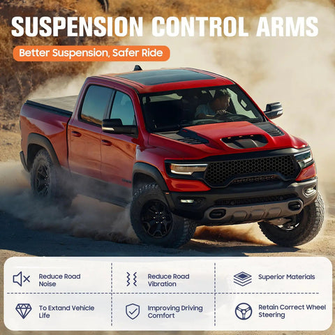 Chevrolet Silverado 1500 Front Upper Control Arm Suspension Kit With Polyurethane Bushings, 12 Piece Set on off-road terrain