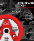 Top Shelf Heavy Duty Fifty Pack Four Inch Half Ultra Thin Cutting Discs with aluminum oxide grit for angle grinders.