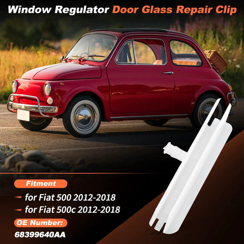 Fiat 500 And 500C Window Regulator Clip Replacement For 2012 To 2018 Glass Run Channel Guide Fix Stuck Window Easy Install