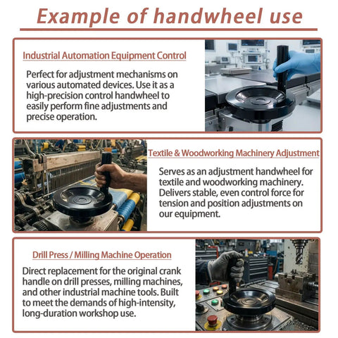 Example of Beefed Up 5 Inch Foldable Handwheel With Revolving Handle For Milling Machine Lathe And CNC usage scenarios
