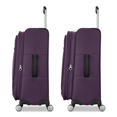 Carry On Soft Side Expandable 21 Inch Element Suitcase With 360 Spinner Wheels Adjustable Handle Two Front And Side Pockets