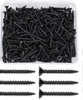250 Piece Black Wood Screws Size 8 By 1 And A Quarter Inches Self Tapping Cross Drive For Home Decor Table And Chair Assembly Cabinet Making And Furniture Projects Deep Thread Carbon Steel Bulk Pack product image.