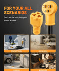 Heavy Duty 12 Awg Flat Extension Cord 10 Ft Outdoor Sjtw Power Adapter plugged into various setups for versatile use.