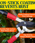 PowerPRO 29 Inch Compound Action Bypass Loppers For Beefed Up Tree Trimming And Pruning High Carbon Japanese Steel Blades