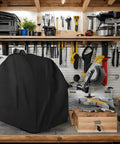 Shop Tough Table Saw Cover Waterproof Oxford Cloth Shield With Locking Drawstring And Carry Handle Grip Tight Fit guards table saw in workshop.