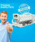 Ice Maker Replacement DA97-05422A Compatible With Samsung Refrigerators shown with a smiling person, plug and play