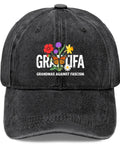 Go To Womens Adjustable Cap With Front Artwork Lightweight Soft And Breathable Hat For All Day Comfort Ideal For Running Hiking And Everyday All Weather Wear, featuring floral design and message against fascism