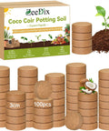 100 Pack 30mm Organic Coco Coir Seed Starter Pellets for Indoor and Outdoor Gardening, Compressed Coconut Fiber Discs