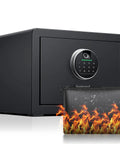 Fingerprint Fireproof Home Safe That Keeps Your Stuff Safe With Fireproof Document Bag And Removable Shelf Digital Security Safe