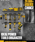 Power Tool Organizer Wall Mount With 8 Drill Slots And 3 Layer Heavy Duty Metal Storage for garage organization