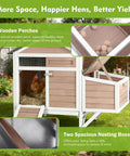 Cozy Two Chickens Outdoor Coop With Expandable Run Small Wooden Hen House With Nesting Box And Pull Out Tray Backyard Poultry Coop