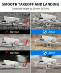 Comparison of Flip Drone before and after using Foldable Height Extended Landing Gear For Flip Drone Accessories A Tough Kickstand