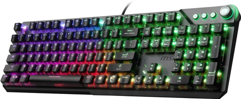 Slick White Mechanical Gaming Keyboard With Sick RGB Backlighting And Lightning Fast Sonic Red Switches For Tight Typing Speed Plus Plug And Play Setup And Durable Build, showing vibrant illuminated keys and media controls.