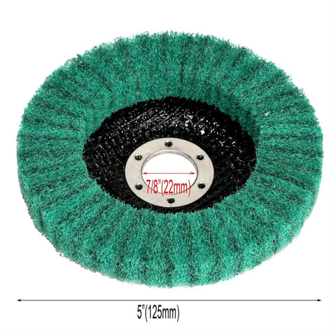 Super Tough 5 Inch Nylon Fiber Flap Disc With 125mm Size And 22mm Arbor Fits Your Angle Grinder for polishing metal.