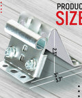Adjustable Top Bracket For Garage Door Track 2 Pack Galvanized Steel Replacement Brackets With Zinc Plated Finish, size marked