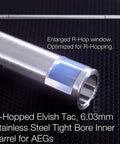 R Hop Tightbore Barrel Kit 6.03mm With Modify Flat Hop Bucking And SNub For Airsoft AEGs Dramatically Boost Range To 60m Or More