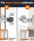 Comparison of soft close cabinet hinges for face frame and frameless cabinets.