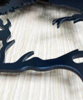 Close-up of Personalized Farm Themed Metal Address Sign With US Flag Design And LED Lights Outdoor House Number Plaque details