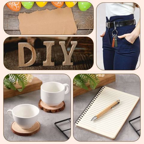 Tondiamo 76‑pc laser engraving material kit collage showing wood, PU leather, PVC, and metal samples for DIY crafts