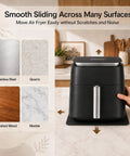 Slide Mat For 9 In 1 TurboBlaze Air Fryer With Anti Slip Base And Hanging Strap, Easy Clean Countertop Protector shown with air fryer