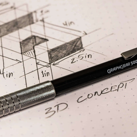 Graph Gear 500 Automatic Drafting Pencil 0.5mm With Slick Black Barrel for pro-grade precision on technical drawing paper