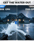 Comparison of Real Deal Heavy Duty Submersible Sewage Pump With Rock Solid Stainless Steel Build Moving 2900 GPH vs 2100 GPH.