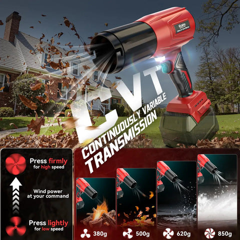Beast Mode 800000 RPM Cordless Leaf Blower With Brushless Motor Turbo Jet Handheld Dust Blower in action on a lawn