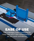 Real Deal Adjustable Featherboard For Router Table And Table Saw Safety Workholding Wedge Lock Mount with T-slot compatibility.