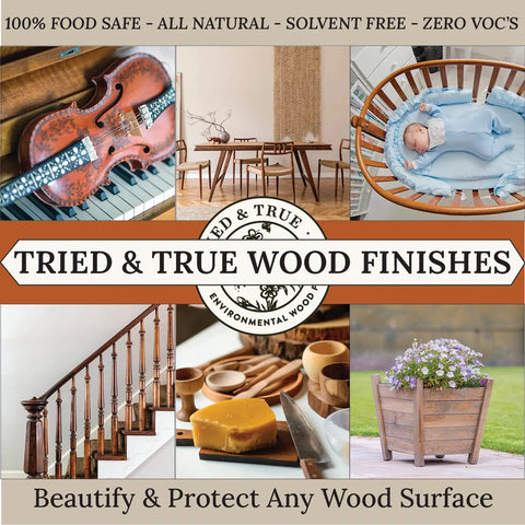 All Wood Finish With Linseed Oil And Beeswax, Built To Last, Long Lasting Protection For Any Wood Project, Food Safe Sealer image