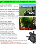 Universal Gas Vacuum Fuel Pump With Filter And Oil Hose Beefed Up Heavy Duty Design with various engine compatibility