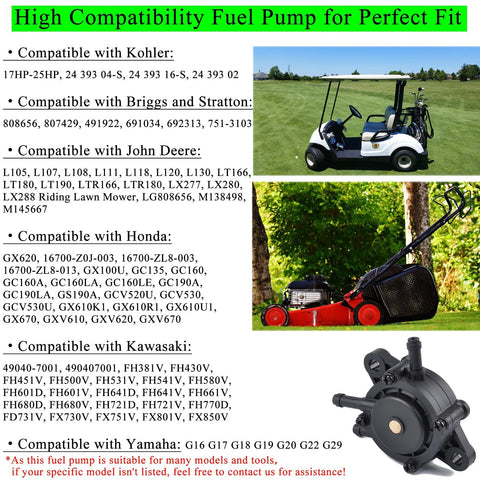Universal Gas Vacuum Fuel Pump With Filter And Oil Hose Beefed Up Heavy Duty Design with various engine compatibility