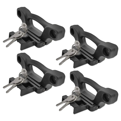Ford F150 F250 F350 Bed Tie Down Anchors Kit, 4 Pack Replacement Tie Downs With Keys, Easy Slide In, No Tools Needed, Removable Bed Cleats