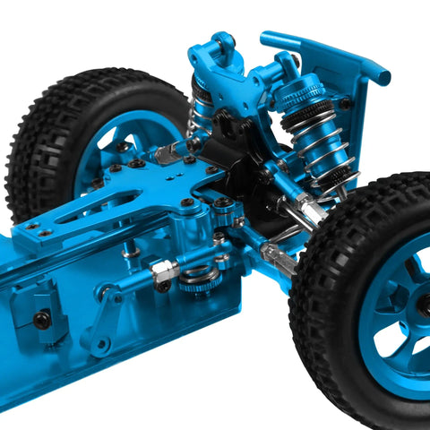 Metal RC Chassis Frame Kit 1/14 4WD For WLtoys 144010 144001 144002 Beefed Up Kit Blue Durable Easy Bolt On DIY Truggy Frame