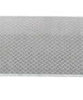Rock Solid Aluminum Dock Plate 72 By 24 Inch Heavy Duty Moving Ramp rated 6500 lbs with a grippy surface for forklifts.