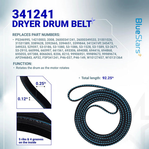 Dryer Motor Pulley And Drum Belt Kit For Whirlpool Maytag Kenmore Dryers Replaces PS11744884 W10290525 WP8066184VP AP6011686
